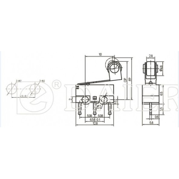 Micro Switch Mini Makaralı KW10-Z4P - 2