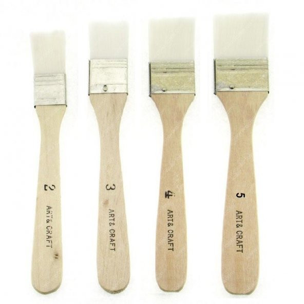 Ekonomik Zemin Fırça Seti 4 Lü Beyaz Kıl