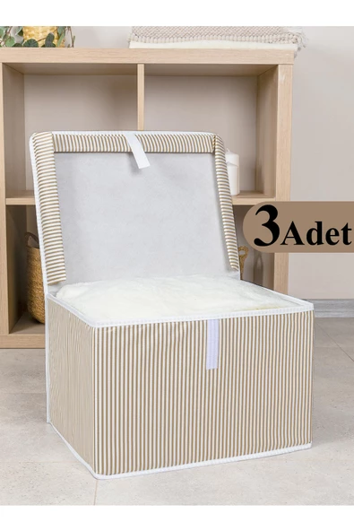 3 Adet Çok Amaçlı Düzenleyici Kutu Mini Boy Kahverengi ürün görseli