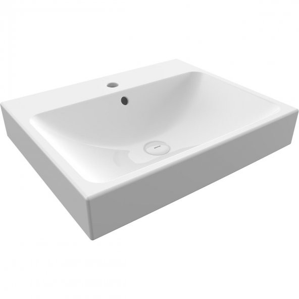 Bocchi Scala TezgahÜstü Lavabo 60x48 Parlak Beyaz 1077-001-0126