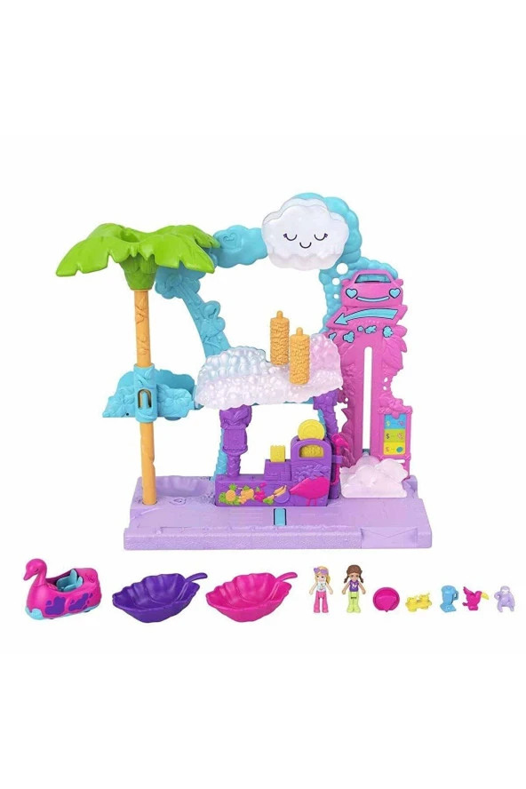 Polly Pocket Flamingo Araba Su Eğlencesi Seti