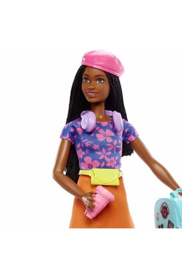 Barbie Şehirde Yaşam Serisinden Seyahat Temalı Barbie "Brooklyn" Roberts Bebek - Resim 6