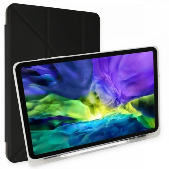 iPad Pro 9.7 Kılıf Kalemlikli Mars Tablet Kılıfı - Siyah
