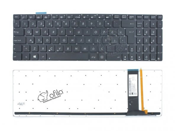 Asus N56 N550 N550J N550Ja Notebook Klavyesi (Siyah TR) ışıklı