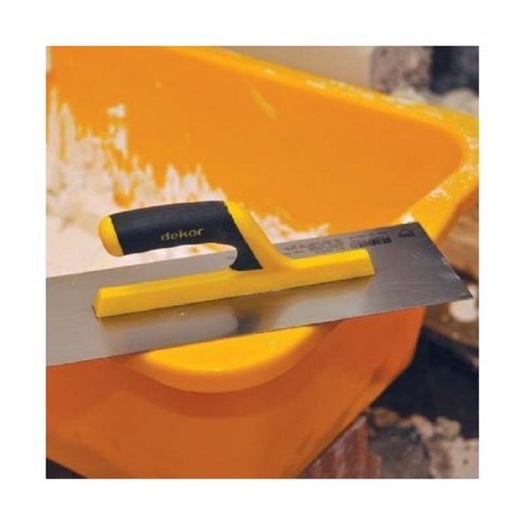 Dekor Alçı Malası Yay Çeliği 30 CM Açık Sap - 8