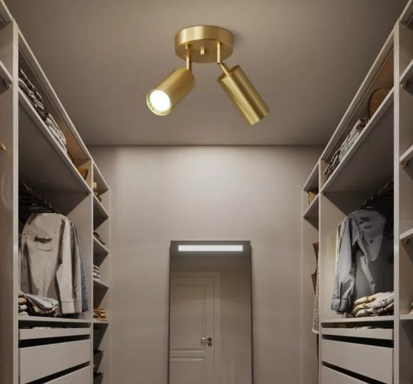 MYLİGHTS LED AVİZE LED SPOT LED APLİK MAT GOLD KAPLAMA ÜRÜN BOYA DEĞİL AMPUL DAHİL - 2