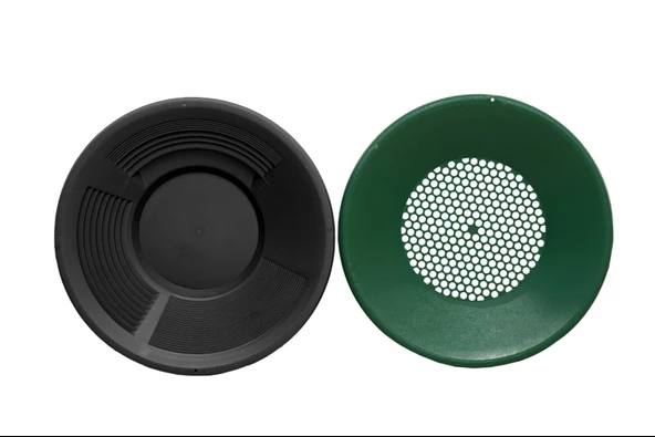Siyah Gold Pan Altın Eleği Tavası Set - Gold Pan Gold Pan Süzgeç Altın Bulma Yıkama Arama