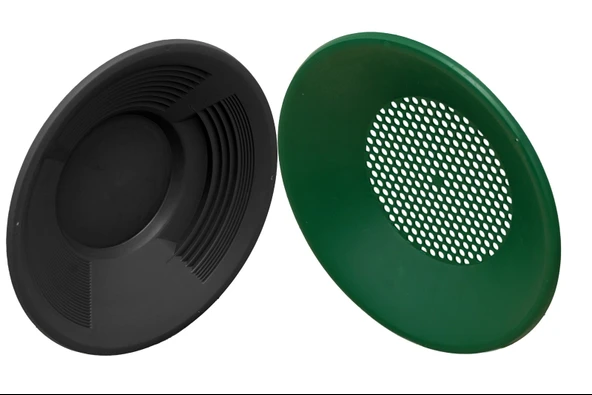 Siyah Gold Pan Altın Eleği Tavası Set - Gold Pan Gold Pan Süzgeç Altın Bulma Yıkama Arama - 2