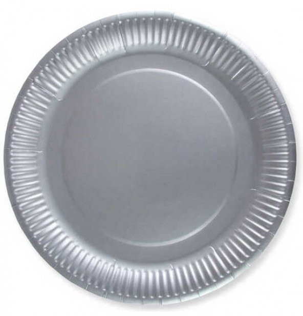 TABAK KARTON GÜMÜŞ 23 CM 8 ADET ürün görseli