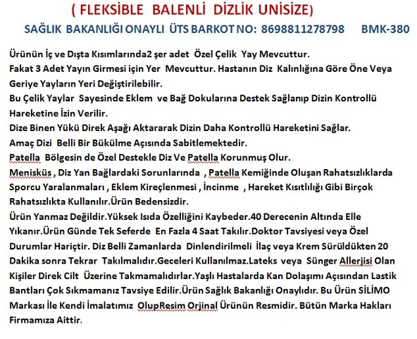 Menisküs Ağrıları Için Patella Destekli Fleksible Balenli Dizlik Ligament Destekli Iç Ve Yan Bağ - 5