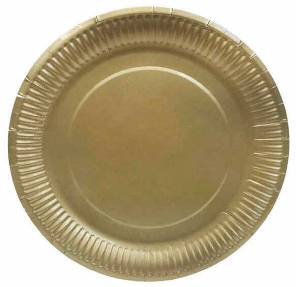 TABAK KARTON ALTIN 23 CM 8 ADET ürün görseli