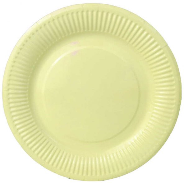 TABAK KARTON MAKARON VANİLYA SARI 23 CM 8 ADET ürün görseli