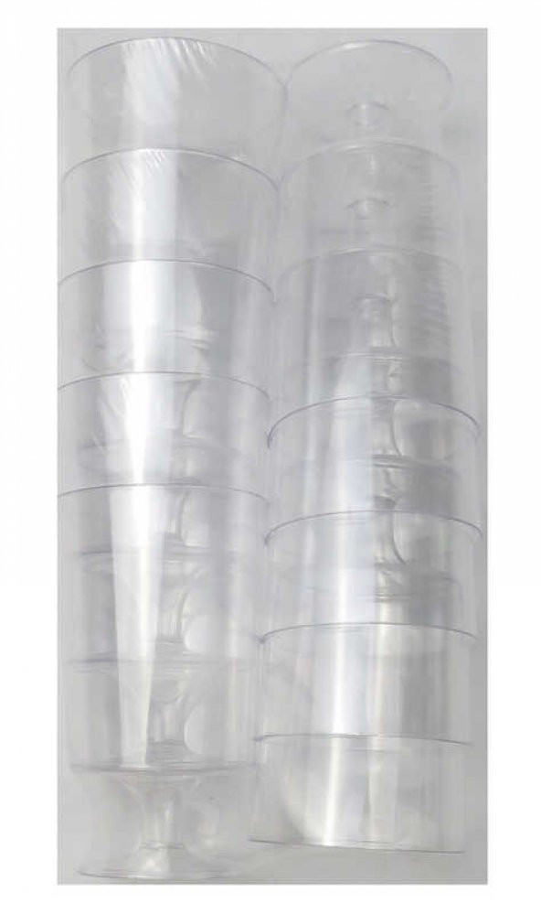 KADEH ve KASE AKRİLİK 180 CC ŞEFFAF 10 ADET - Resim 3