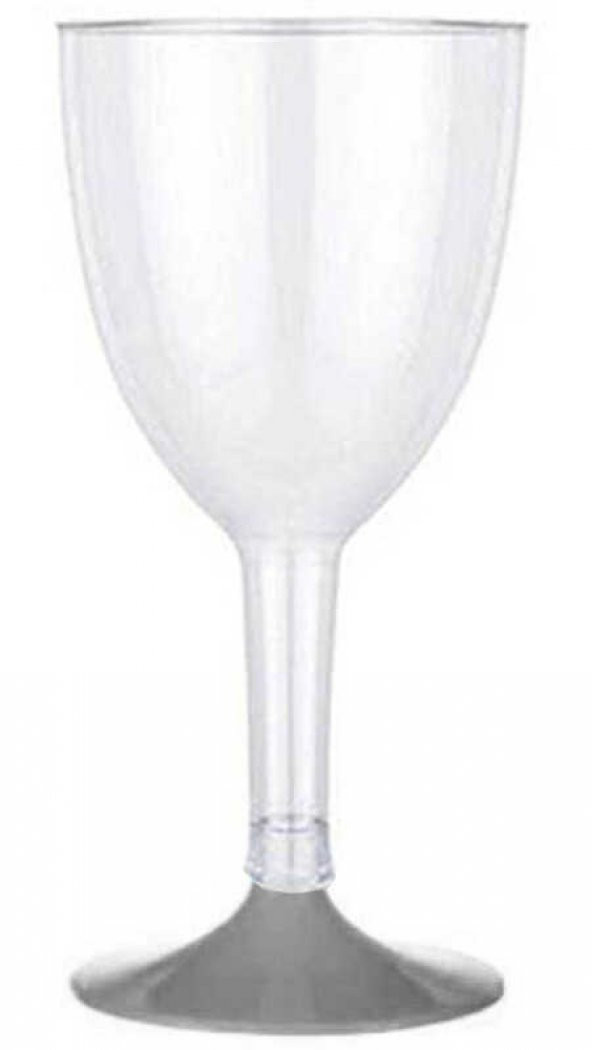 KADEH AKRİLİK 185 CC GÜMÜŞ 6 ADET - Resim 2