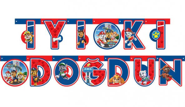 PAW PATROL REFRESH İYİKİ DOĞDUN YAZI 1 ADET ürün görseli