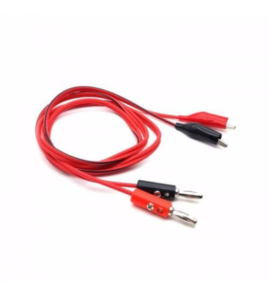 Bağlantı Kablosu (Krokodil+Banana) 100cm, Çift/Paket - Resim 3