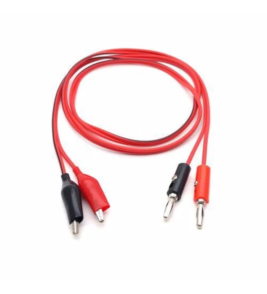 Bağlantı Kablosu (Krokodil+Banana) 100cm, Çift/Paket ürün görseli