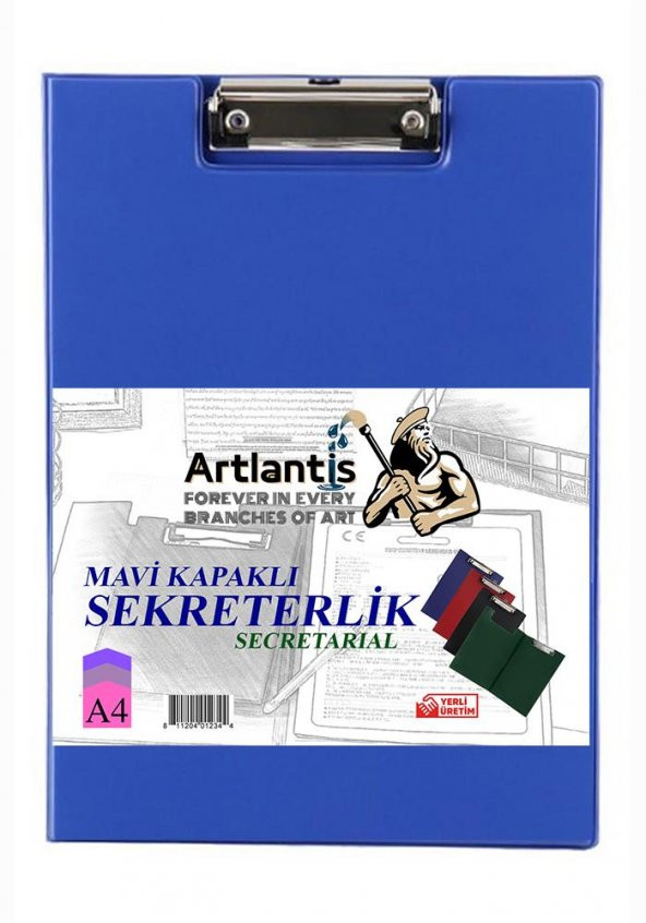 Sekreterlik Kapaklı Mavi A-4 Pvc 1 Adet Okul Büro Ofis Öğrenci