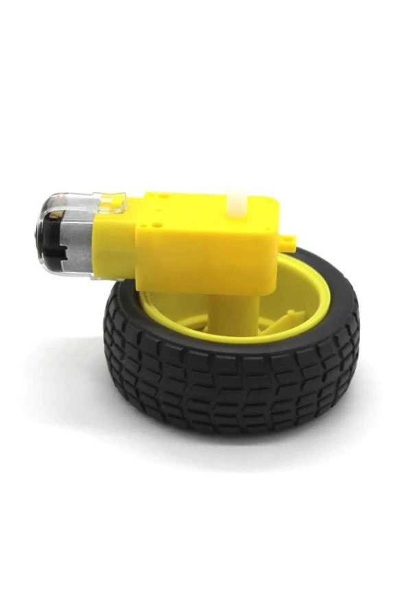 Robot Tekerleği ve DC Motor Seti ,Motor ve Tekerlek Seti - Resim 6