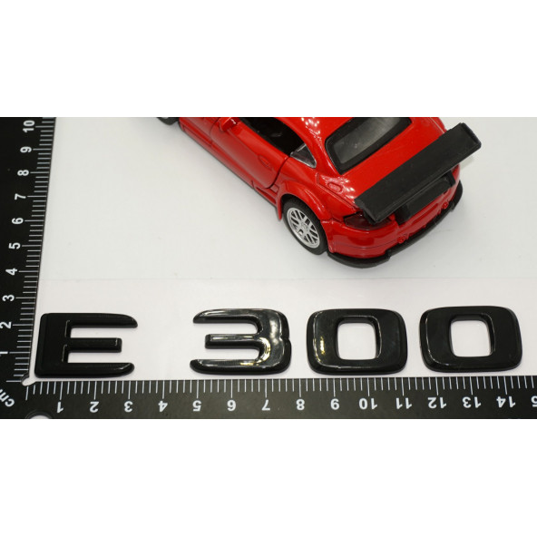 E 300 Bagaj Parlak Siyah ABS 3M 3D Yazı Logo - 5