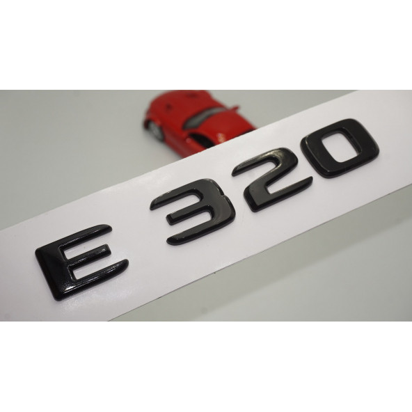 E 320 Bagaj Parlak Siyah ABS 3M 3D Yazı Logo