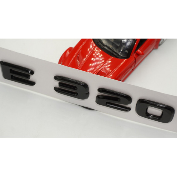 E 320 Bagaj Parlak Siyah ABS 3M 3D Yazı Logo - 4