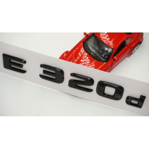 E 320d Bagaj Parlak Siyah ABS 3M 3D Yazı Logo - 4