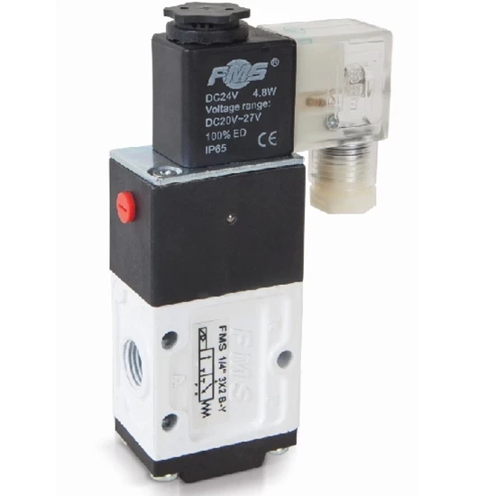 Pnömatik Valf Ventil 1/4 - 3/2 BY N. K. 12V/24V/110V/220V ürün görseli 1