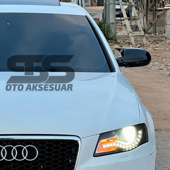Audi A4 B8 2009 ve arası2014 Yarasa Ayna Kapağı Piano Black Abs Plastik BATMAN - 3