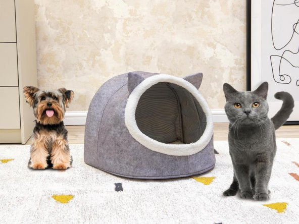 Kedi Köpek Evi Gri ürün görseli