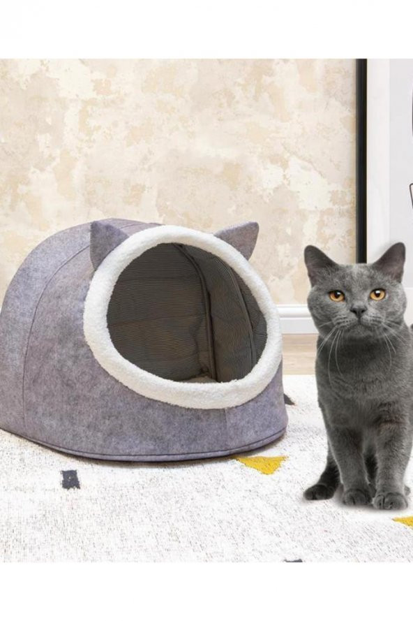 Kedi Köpek Evi Gri - Resim 2