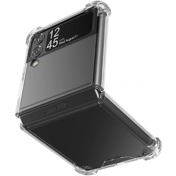 Samsung Z Flip 4 Şeffaf Korumalı Silikon Kapak & Kılıf - 8