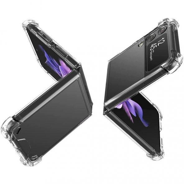 Samsung Z Flip 4 Şeffaf Korumalı Silikon Kapak & Kılıf - 9