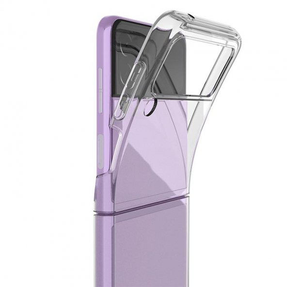 Samsung Z Flip 4 Şeffaf Korumalı Silikon Kapak & Kılıf - 11