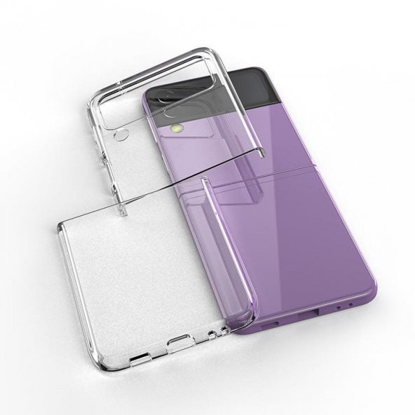 Samsung Z Flip 4 Şeffaf Korumalı Silikon Kapak & Kılıf - 12