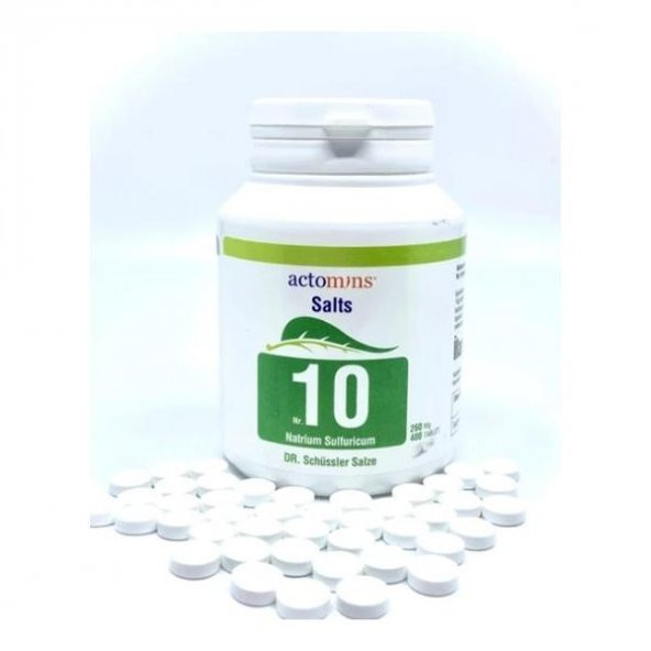 Schüssler Tuzları No10 NatriumSulfuricumD6-400 Tablet-SKT:12/2026 ürün görseli 1