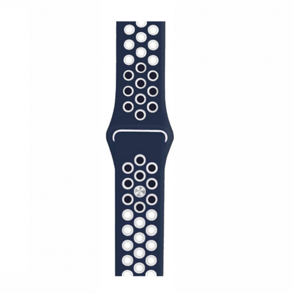 Watch Mavi-Beyaz Nike Kordon 42-44 mm Esnek Silikon Delikli Şık Tasarım