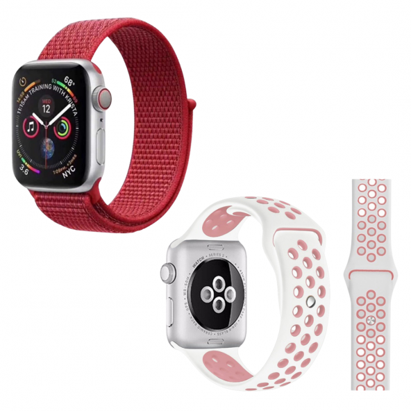 Watch Nike Esnek Silikon Kordon Ve Hasır Kordon 42-44 mm - 2