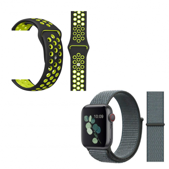 Watch Nike Esnek Silikon Kordon Ve Hasır Kordon 42-44 mm - 2