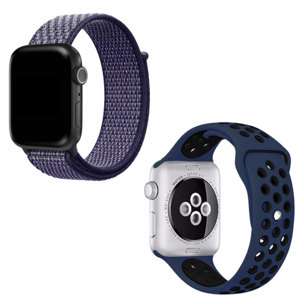 Watch Nike Esnek Silikon Kordon Ve Hasır Kordon 42-44 mm - 2