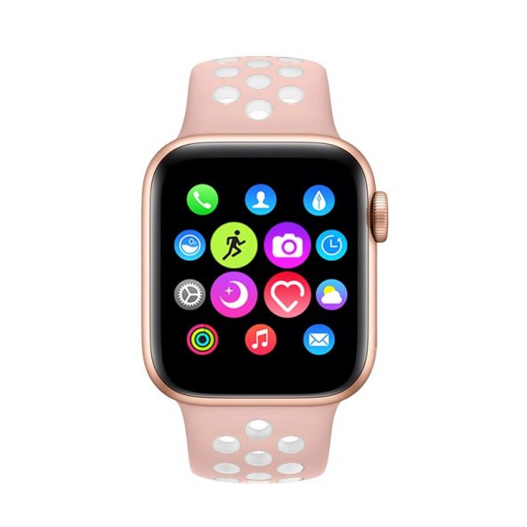 Pro 5 Beyaz Bluetooth Kulaklık Watch 7 Pembe Nike Akıllı Saat - 6