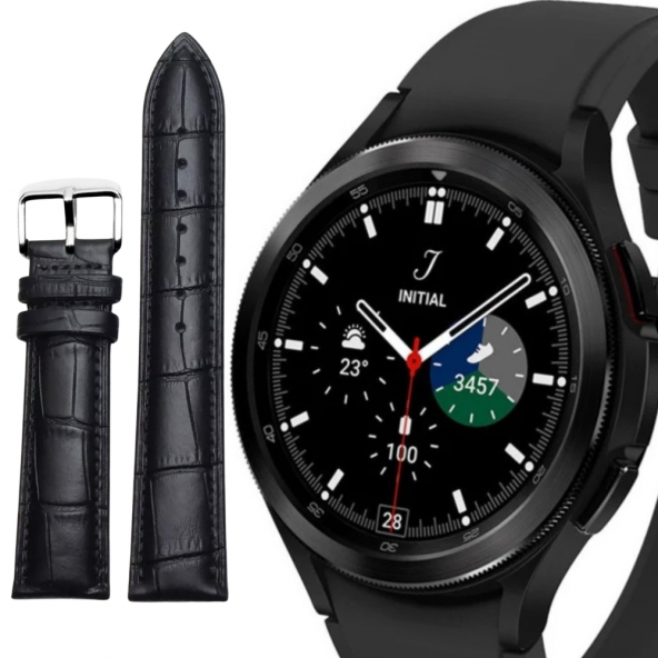 Galaxy Watch4 Classic 46mm Siyah Deri Kordonlu Akıllı Saat - Resim 2
