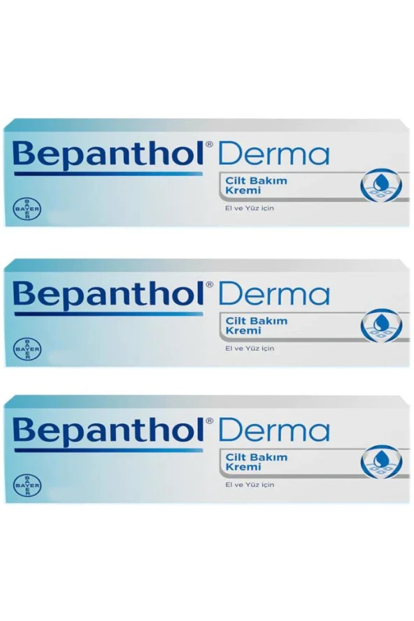 Bepanthol Derma Cilt Bakım Kremi El ve Yüz İçin 30 Gr-3 ADET-SKT:05/2028 ürün görseli