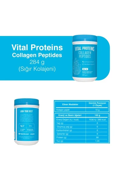 Vital Proteins Collagen Peptides 284 Gr Aromasız-2 ADET-SKT:07/2026 - 2