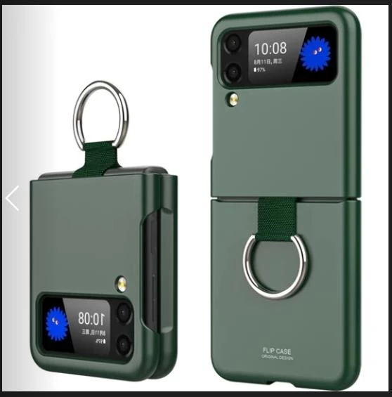 Samsung Z Flip 4 Yüzüklü Standlı Mat Kılıf &Kapak - Resim 9