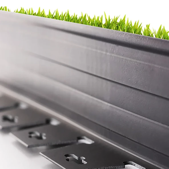 Lux Garden Çim Ayırıcı 2.5 M Siyah Çim Sınırlayıcı Taş Toprak Ayıracı Çim Ayracı Çim Ayırıcı Bariyeri - 5