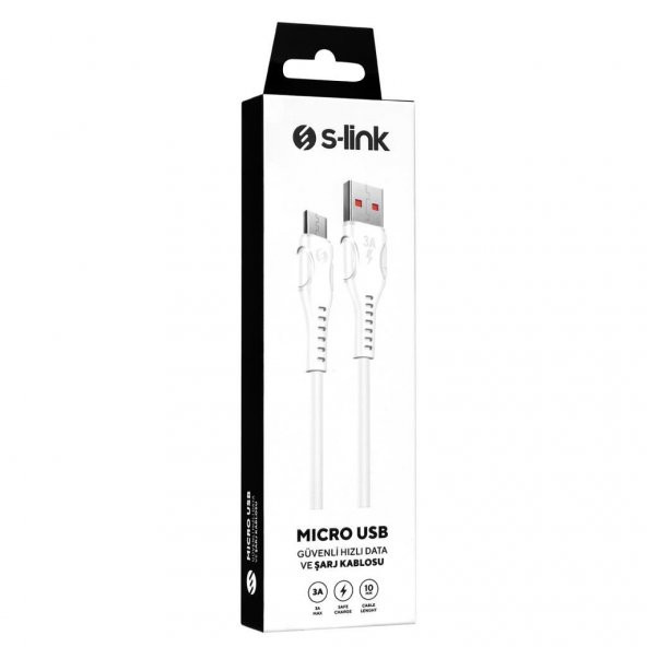 S-LINK SL-X241 3A MICRO USB GUVENLI HIZLI DATA+SAR - 3