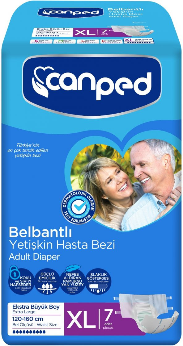 Canped Hasta Bezi Yetişkin Bel Bantlı XL- Ekstra Büyük Boy 42 Adet - 2