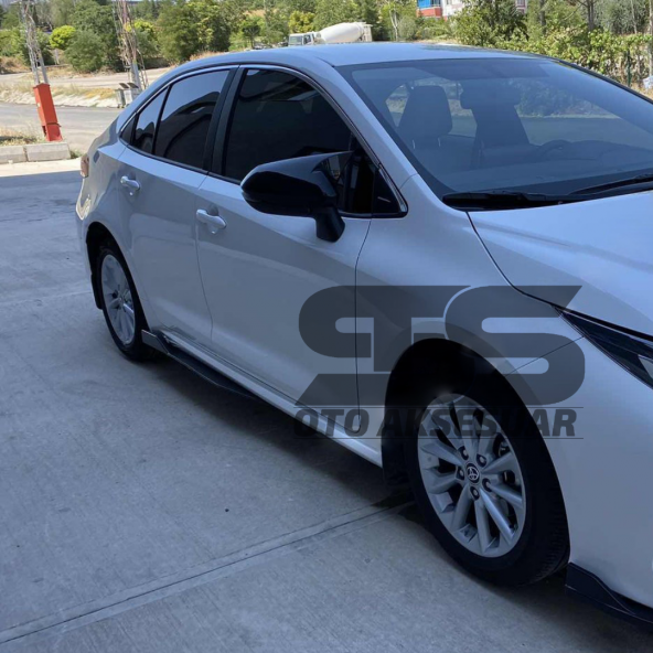 Toyota Corolla 2018 model Sonrası E210 Yarasa Ayna Kapağı Piano Black Abs Plastik Batman - 5