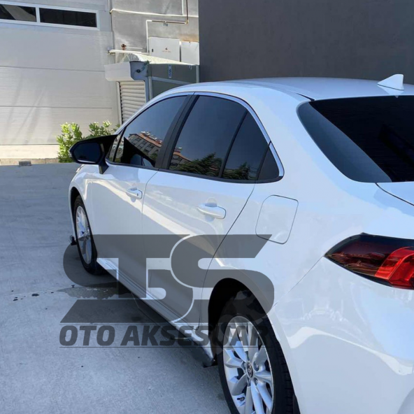Toyota Corolla 2018 model Sonrası E210 Yarasa Ayna Kapağı Piano Black Abs Plastik Batman - 7